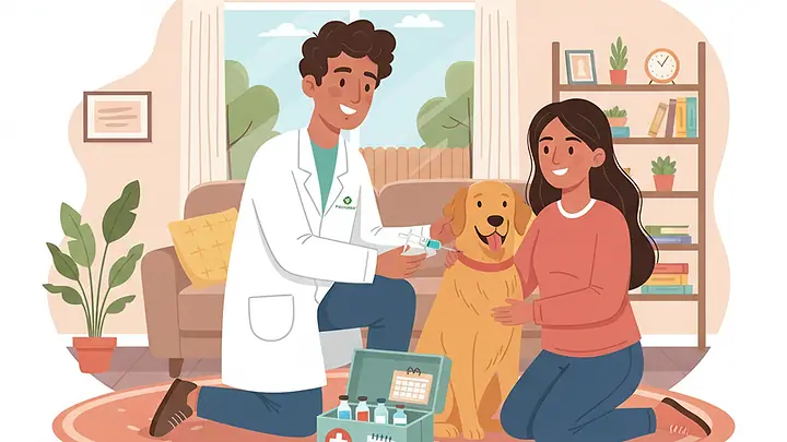 Vacina cachorro raiva em casa
